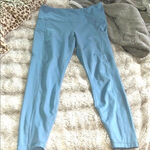 Light Blue High-Waisted Leggings